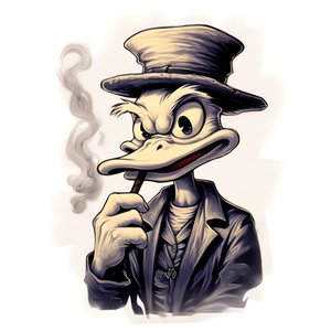 Scrooge McDuck, kouří velký marihuanový joint 4