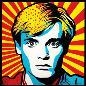 Pop Art Portrét, do půl těla, Barevný, grafický, Ráno, ve stylu Andyho Warhola, Roye Lichtensteina, Roberta Rauschenberga, Jaspera Johnse, Keitha Haringa 2