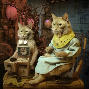 Dvě antropomorfní kočky, Tomcat a Cat, Kubrick Ian Synthetic 2