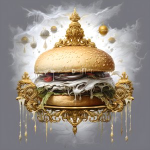 bílý mramorový burger 1