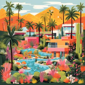 detailní ilustrace Palm Springs 2