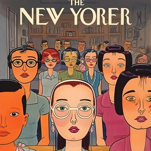 barevný newyorský obal vintage kreslený roubík 1