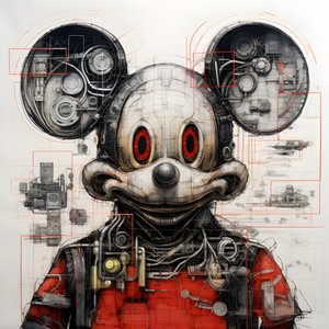 Technické výkresy Cyberpunk Mickey Mouse 4