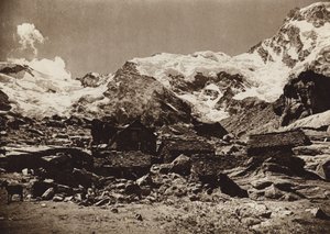 Itálie: Monte Rosa (černobílá fotografie) od Kurt Hielscher