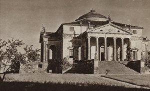 Itálie: Vicenza, Villa Rotonda (černobílá fotografie) od Kurt Hielscher