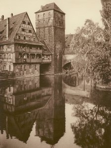 Norimberk, Der Henkersteg; Norimberk, "Henkersteg" (černobílá fotografie) od Kurt Hielscher
