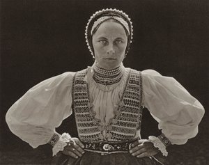 Rumunsko: Žalud, Saska (černobílá fotografie)