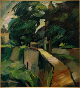 Krajina z Opherdicke / Gutshof Opherdicke od Kurt Schwitters