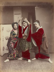 Taneční párty, kolem roku 1880 od Kusakabe Kimbei