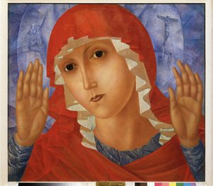 Panna soucitu. Malba Kuzmy Sergejeviče Petrova Vodkina (Petrov-Vodkin) (Kouzma Petrov Vodkin) (Petrov-Vodkin) (1878-1939), olej na plátně od Kuzma Sergeevich Petrov Vodkin