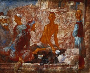 Samarkandská scéna od Kuzma Sergeevich Petrov Vodkin
