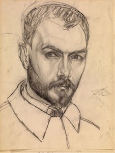 Autoportrét, c. 1913 od Kuzma Sergeevich Petrov Vodkin