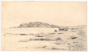 Monte Pellegrino při pohledu z pobřeží v Palermu od Laurits Andersen Ring