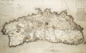 Mapa Minorky od L. S. de la Rochette