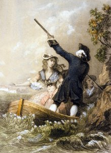 Ilustrace z knihy "Julie aneb Nová Heloisa", cca 1852 od Lacour Lastudier