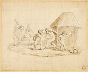 Putti hrající mytologické scény od Lady Diana Beauclerk