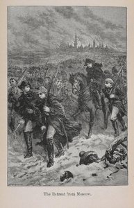 Ústup z Moskvy, ilustrace z „Dějiny Francie Malého Artuše: Od nejstarších dob do pádu 2. říše“, vydáno 1899
