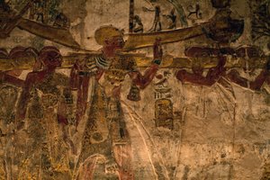 Basreliéf z chrámu v Derru, Dolní Núbie, Egypt, Egyptská civilizace, Nová říše, Dynastie XIX