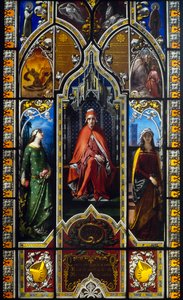Triumf Dante (1851), vitráž od Giuseppe Bertiniho (1825-1898), Poldi Pezzoli Museum, Milán, Lombardie, Itálie