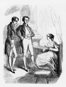 Rastignac představen Madame de Nucingen, ilustrace z „Le Pere Goriot“ od Honore de Balzac (1799-1850) od Laisne