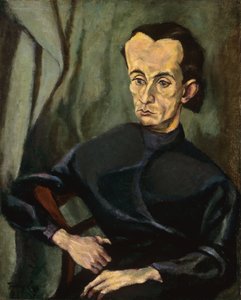 Portrét Lajose Kassaka (1887-1967), Tihanyi, Lajos (1885-1938). Olej na plátně od Lajos Tihanyi