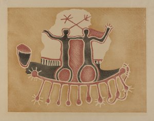 Petroglyph - lidské postavy od Lala Eve Rivol