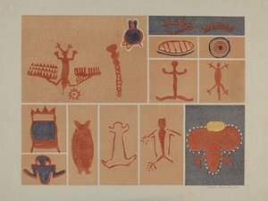 Petroglyph - Lidské postavy od Lala Eve Rivol