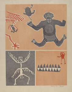Petroglyph - Lidské postavy od Lala Eve Rivol