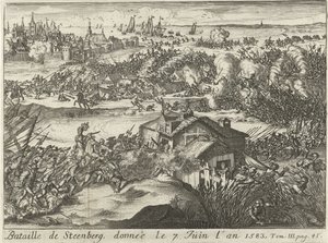 Bitva u Steenbergu, daná 7. června 1583 (název na předmětu) od Lamberecht Causé