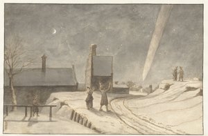 Ocasní hvězda nad Alkmaarem, 1681 od Lambert Doomer