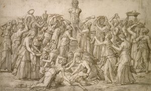 Oběť Priapusovi, 1540 (pero a bistre)