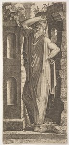 Svatý Filip, stojící s levou rukou na boku a pravou rukou položenou na svém..., 1545.