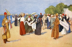 Lovení výhodných nabídek, z knihy "Světlá strana Egypta", 1908 od Lance Thackeray