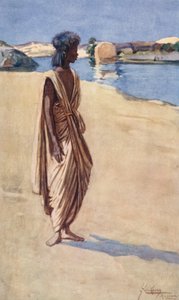 Lidé Egypta: Bisharien Arab (barevná litografie) od Lance Thackeray