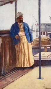 Lidé Egypta: Dragoman, Terguman (barevná litografie) od Lance Thackeray