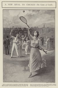 Nový rival kriketu - hra gryllo (litho)
