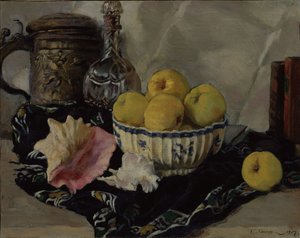 Stálý život. Mušle a jablka, 1917