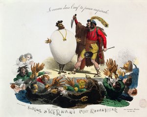 „Hernani Sublime, a Romantic Dish“, karikatura Hernaniho od Victora Huga (1802-85) kolem roku 1830 (viz také 162741)