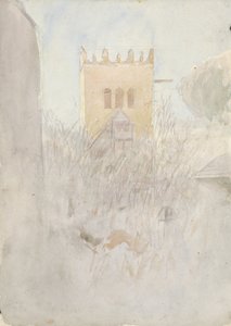 Belfry in Strážky II., 1890-1910 od Laszlo Mednyanszky