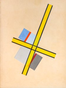 Žlutý kříž Q VII od Laszlo Moholy-Nagy