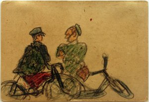 Bez názvu (mluvení s cyklisty) od Laszlo Moholy-Nagy