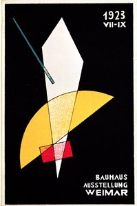 Plakát k výstavě Bauhaus ve Výmaru, Německo, 1923