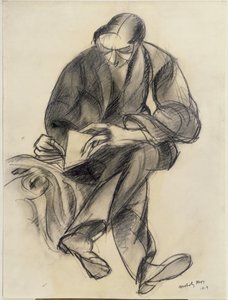 Čtení sedících postav, 1919 od Laszlo Moholy Nagy