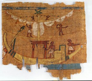 Nalodění na řeku (papyrus) od Late Period Egyptian