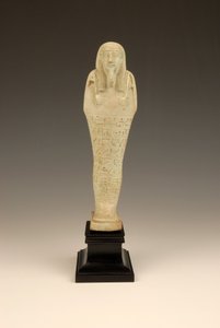 Shabti z Imhotepu, 380-342 př.nl (fajáns a zelená glazura)
