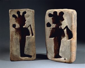Dvě formy postavy Osirise z Abydosu od Late Period Egyptian