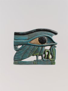 Wedjat oční amulet, 525-332 př.nl (zelená fajáns) od Late Period Egyptian