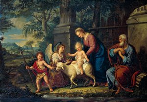 Svatá rodina se svatým Janem Křtitelem, Lattanzio Querena (1768-1853).