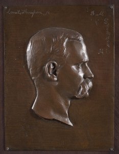 Portrétní reliéf Dr. Stimsona, kolem roku 1880 (bronz) od Launt Thompson