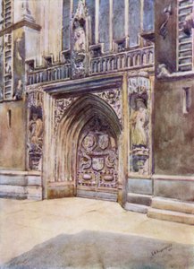 Bath Abbey, West Door (barevné lito)